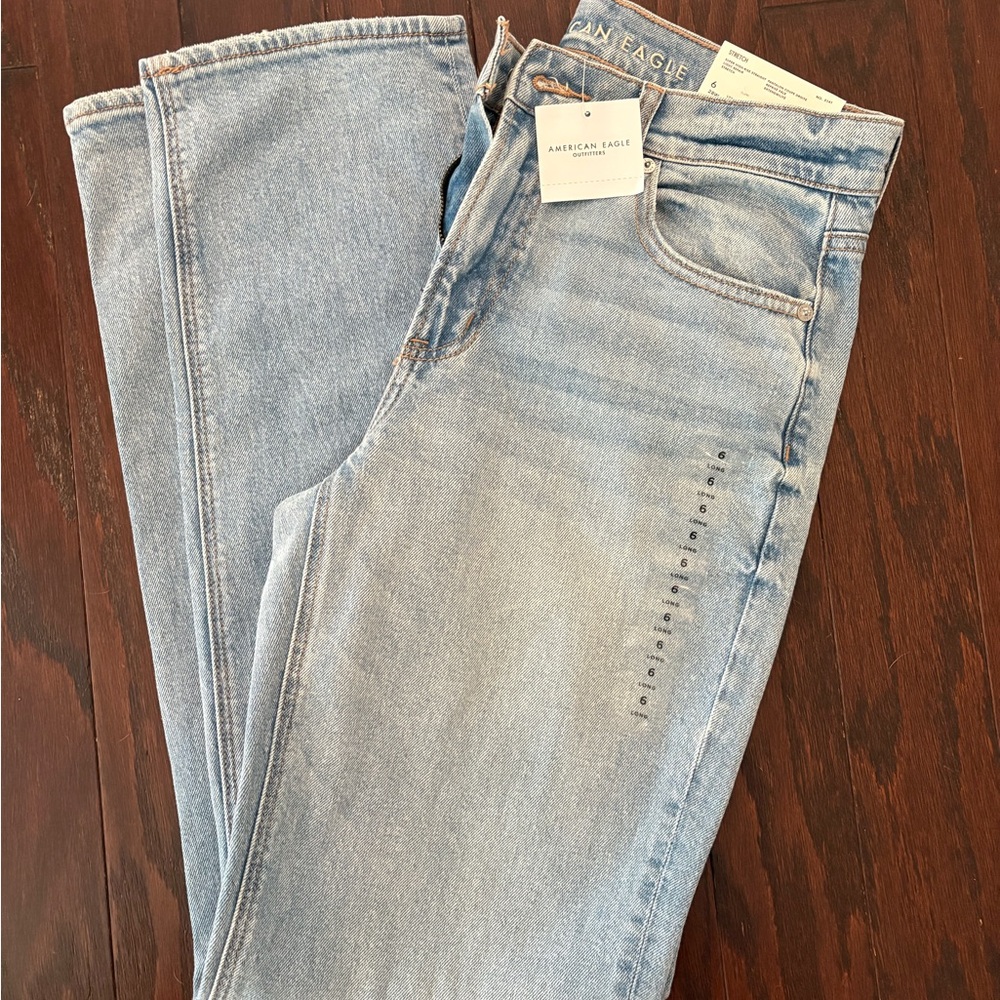 American Eagle Outfitters Women's High Rise Light Blue Jeans